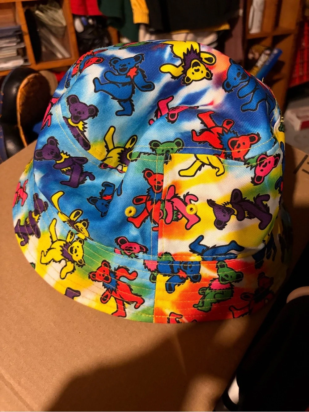 Authentic Grateful Dead Bears Bucket Hat outdoor rainbow cap OSFA